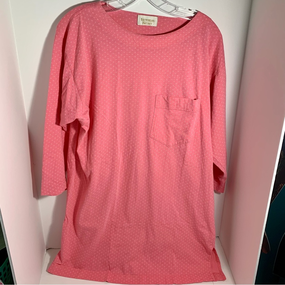 Vintage Victoria Secret Sleep Shirt Night Gown Pink